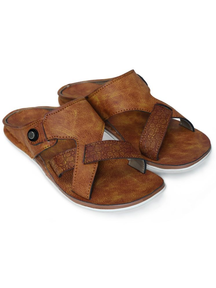     			STEPHORN Tan Men's Leather Slipper