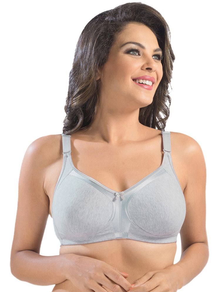     			Sonari Pack of 1 Cotton Non Padded Women's Minimizer Bra ( Light Grey ) zoyagrey