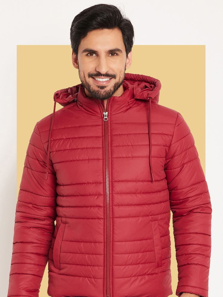     			VERO AMORE Polyester Men's Quilted & Bomber Jacket - Maroon ( Pack of 1 )