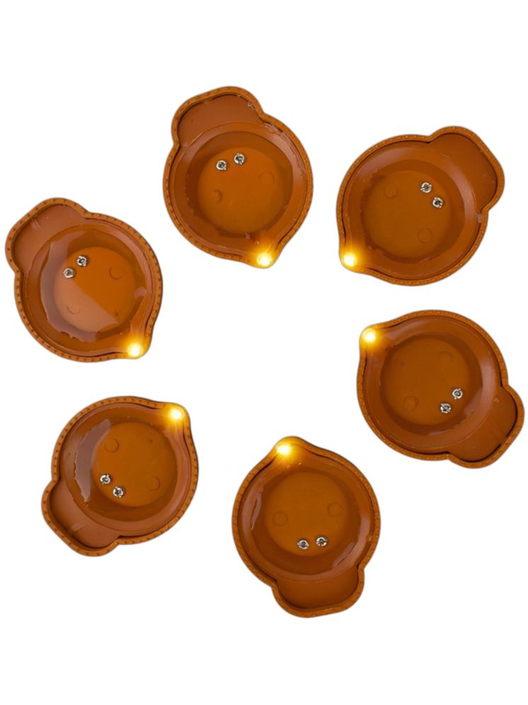     			LAZYWINDOW Plastic Diwali Diya - Pack of 6