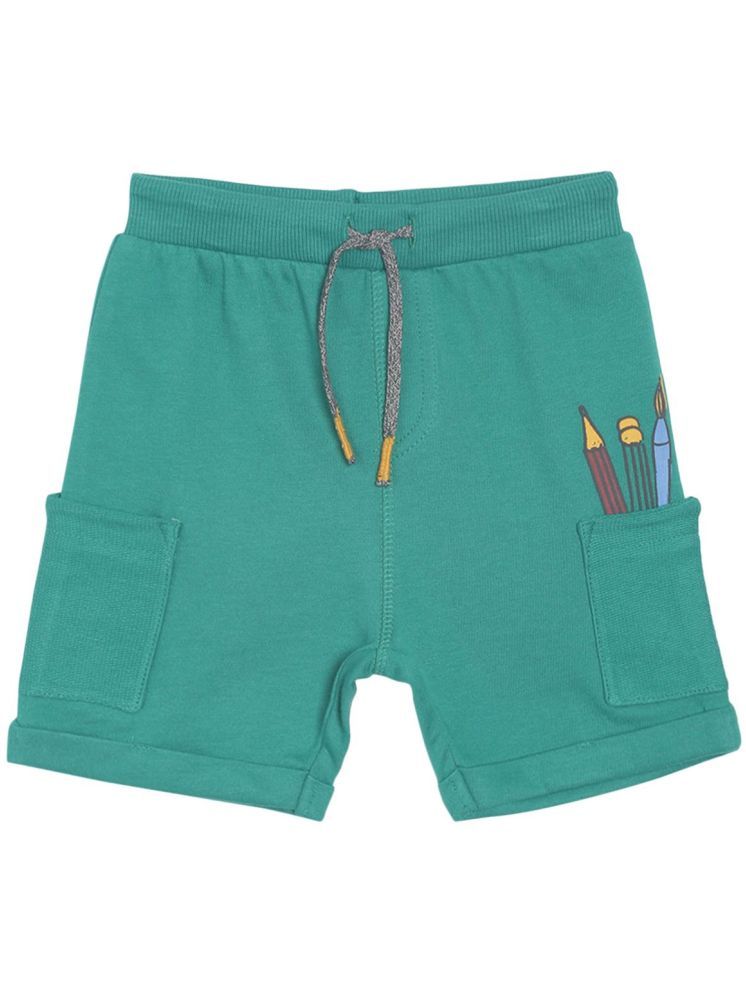     			MINI KLUB Pack of 1 Cotton Shorts For Boys ( Green )