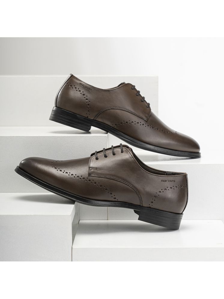     			Red Tape Brown Men's Derby Formal Shoes