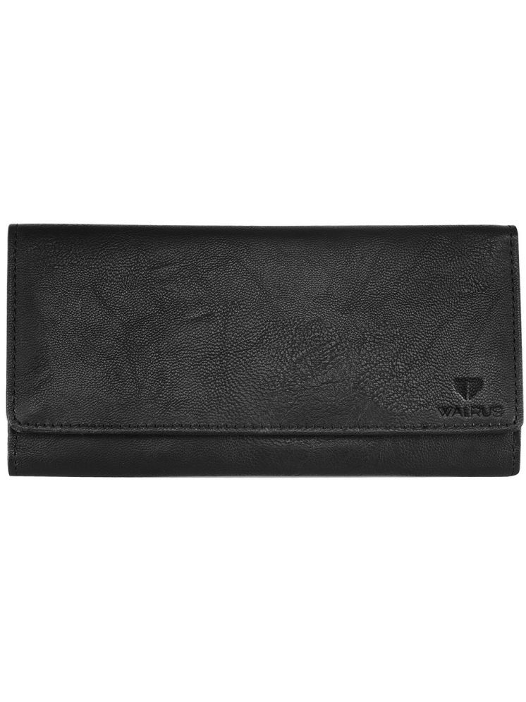     			Walrus Black Faux Leather Purse