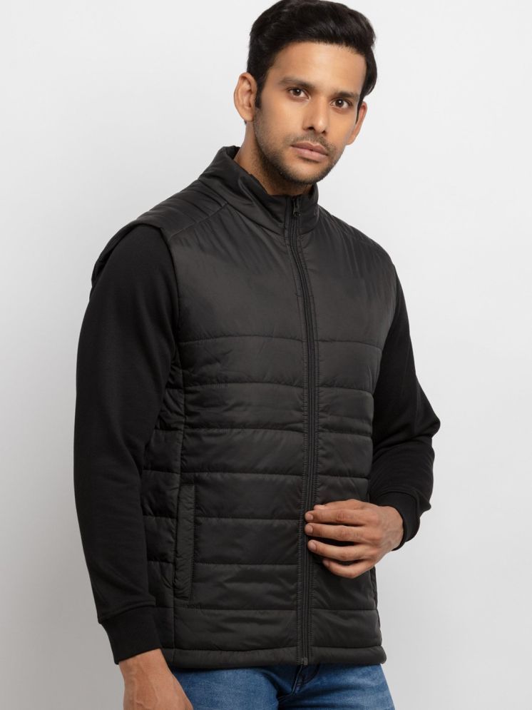     			plusperfaction Polyester Men's Puffer Jacket - Black ( Pack of 1 )