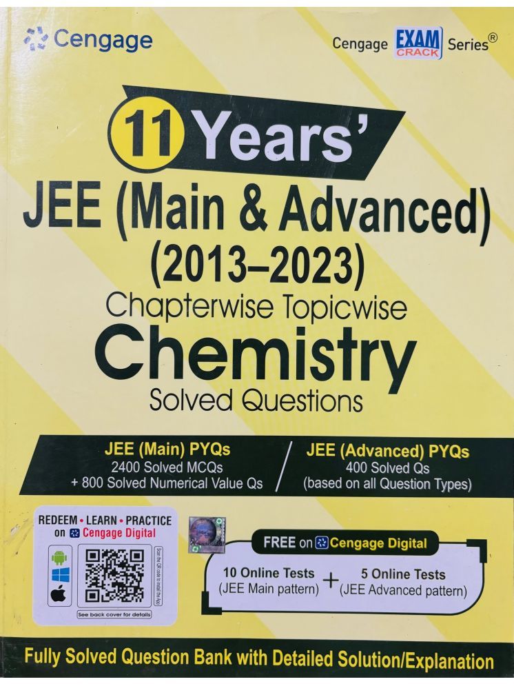     			11 Years' Jee (Main and Advanced) (2013-2023) Chapterwise Topicwise Chemistry Solved Questions