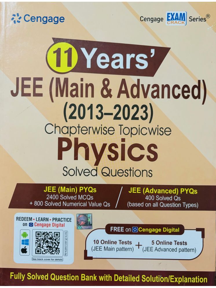     			11 Years' Jee (Main and Advanced) (2013-2023) Chapterwise Topicwise Physics Solved Questions