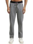 Jockey 9510 Men's Super Combed Cotton Rich Slim Fit Trackpant - Grey Melange & Black