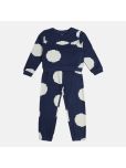 MINI KLUB Navy Cotton Girls Sweatshirt With Joggers ( Pack of 1 )