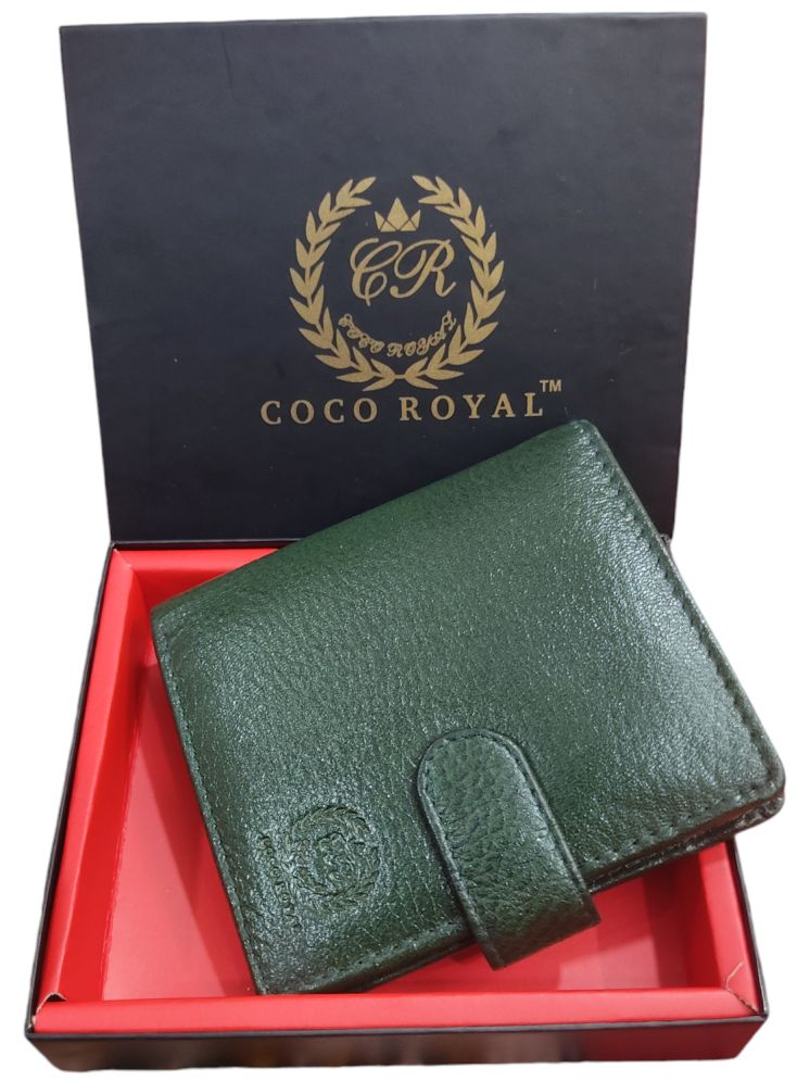     			COCO ROYAL Green 100% Leather Men's Two Fold Wallet ( Pack of 1 )