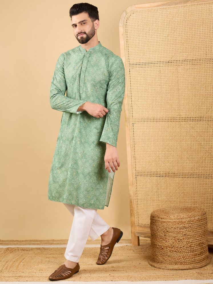     			Ethnic Bay Green Viscose Men's Regular Kurta ( Pack of 1 )