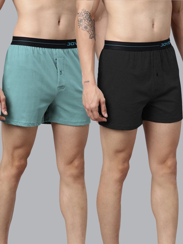     			Joven Pack of 2 Cotton Men's Boxer- ( Green ) Boxer Shorts