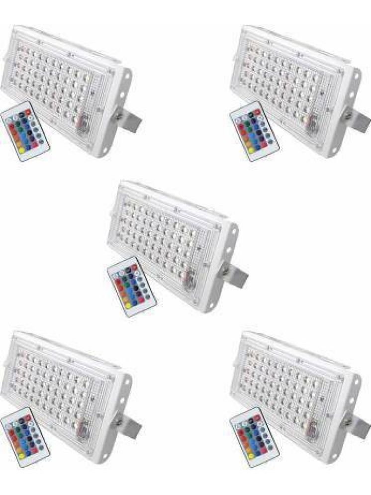     			SPARKWORLD RGB 50 Watts Flood Light ( Pack of 5 )