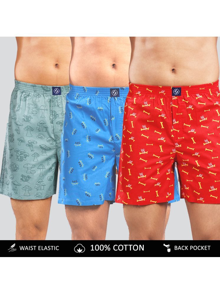     			Supersquad Pack of 3 Cotton Men's Boxer- ( Assorted 14 )