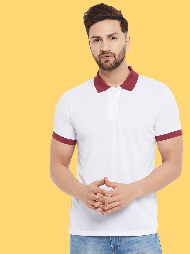     			The Million Club Cotton Regular Fit Solid Half Sleeves Men's Polo T Shirt - White ( Pack of 1 )