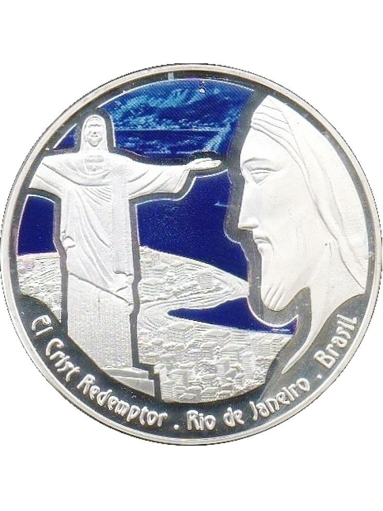     			Andorra 10 Diners 2009 Christ the Redeemer in Brazil Commemorative issue rare beautiful coloured UNC Coin with capsule