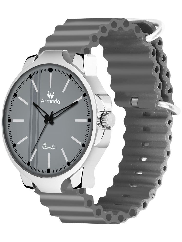     			Armado Light Grey Silicon Analog Men's Watch