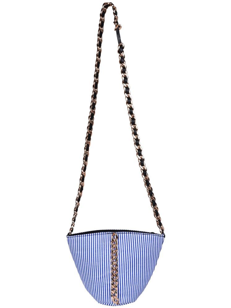     			ENSAC Blue Cotton Shoulder Bag