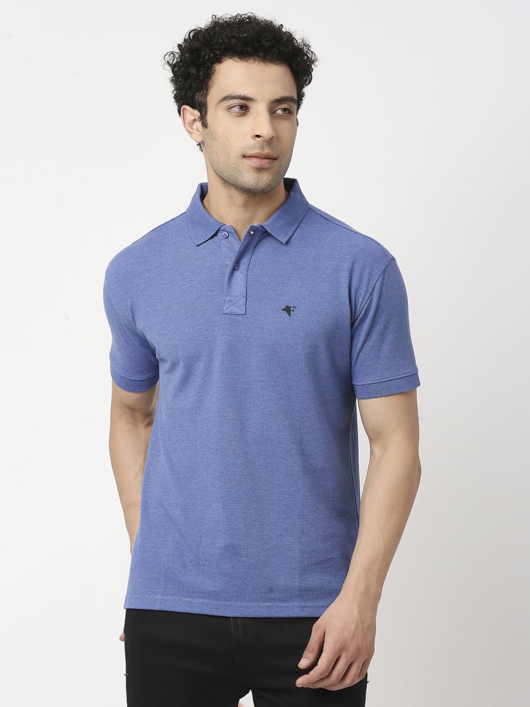     			Frenchie Cotton Regular Fit Solid Half Sleeves Men's Polo T Shirt - Indigo ( Pack of 1 )