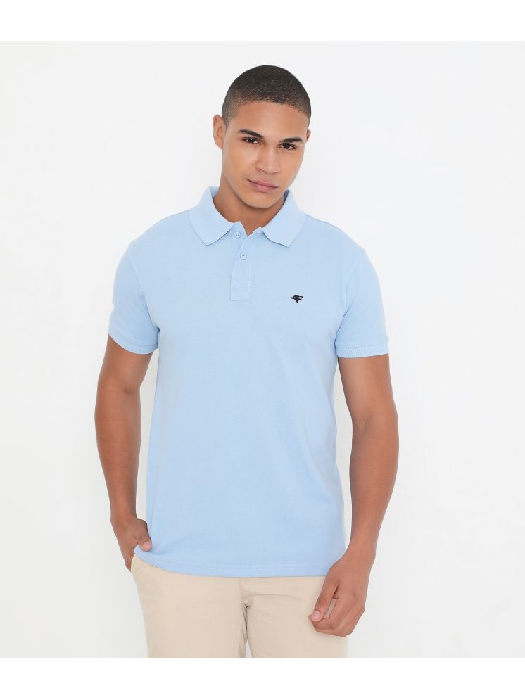     			Frenchie Cotton Regular Fit Solid Half Sleeves Men's Polo T Shirt - Sky Blue ( Pack of 1 )