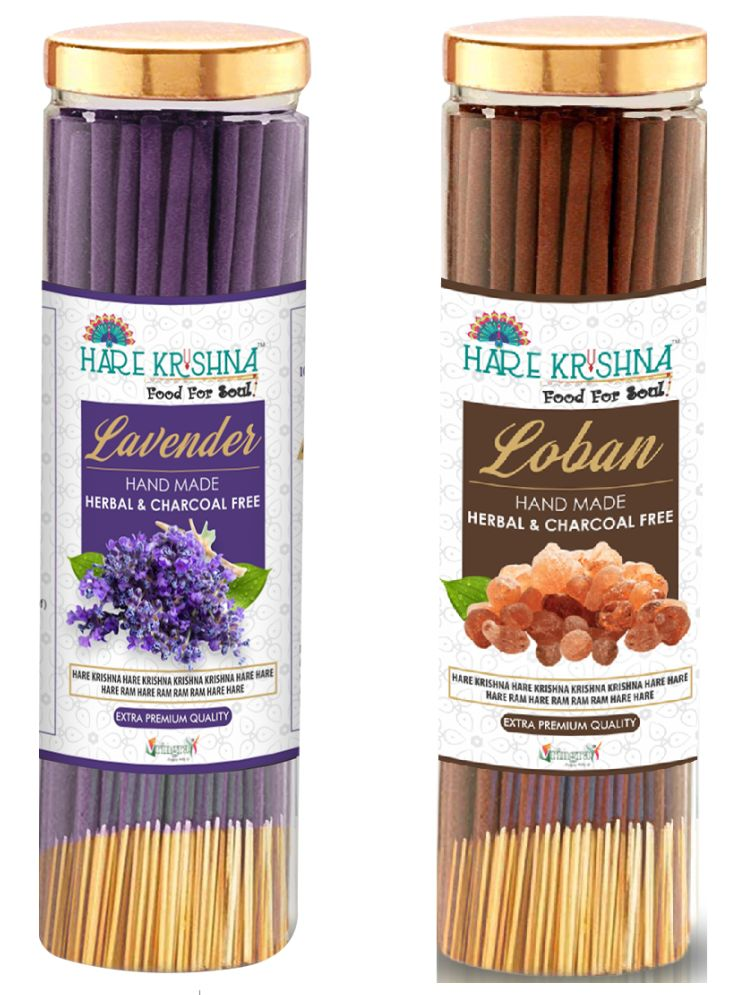     			Hare Krishna Food For Soul Incense Stick Lavender,Loban 200 gm ( Pack of 1 )