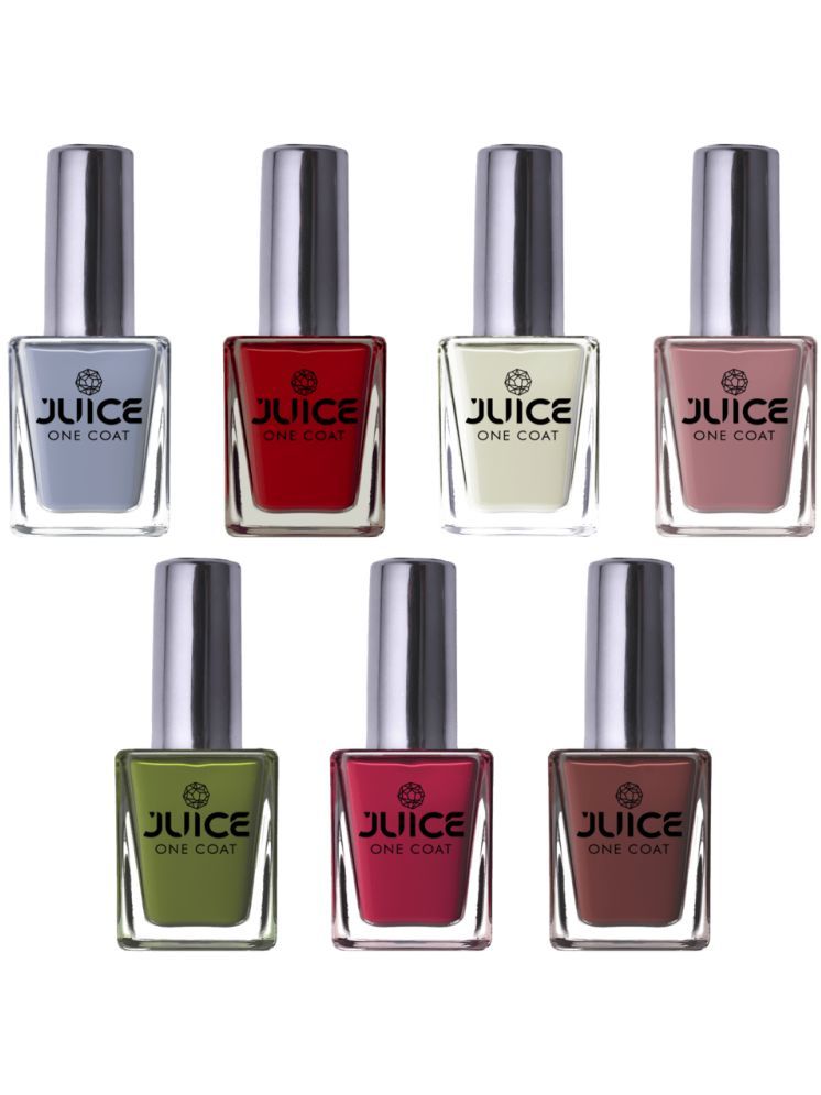     			Juice Nail Paint 11ml Each (Pack of 7) (Merlot, White, Moss, Chocolate Brown, Hot Pink, Light Pink, Red)