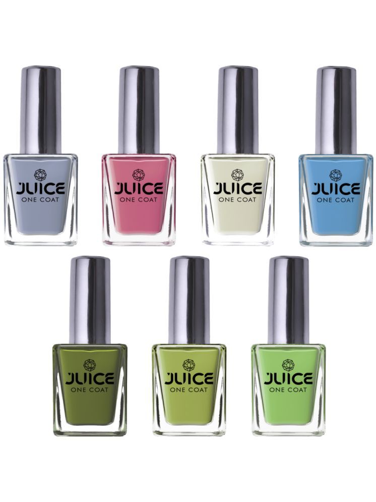     			Juice Nail Paint 11ml Each (Pack of 7) (Merlot, White, Moss, Ocean Blue, Pink Berry, Green, Bright Green)