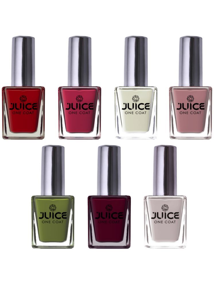     			Juice Nail Paint 11ml Each (Pack of 7) (Merlot, White, Hot Pink, Light Pink, Red, Grey, Magenta)