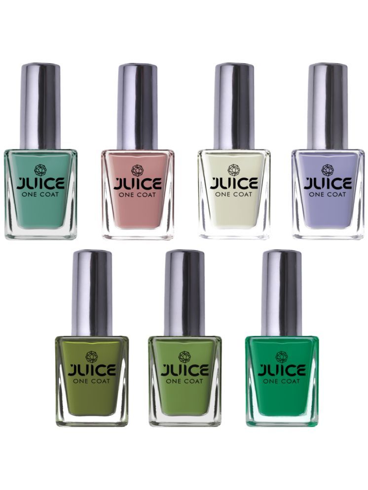     			Juice Nail Paint 11ml Each (Pack of 7) (Merlot, White, Dusky Rose, Lavender, Sea Green, Lawn Green, Olive)