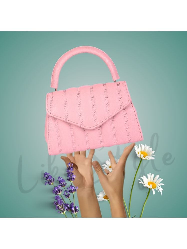     			LIKE STYLE Pink PU Sling Bag