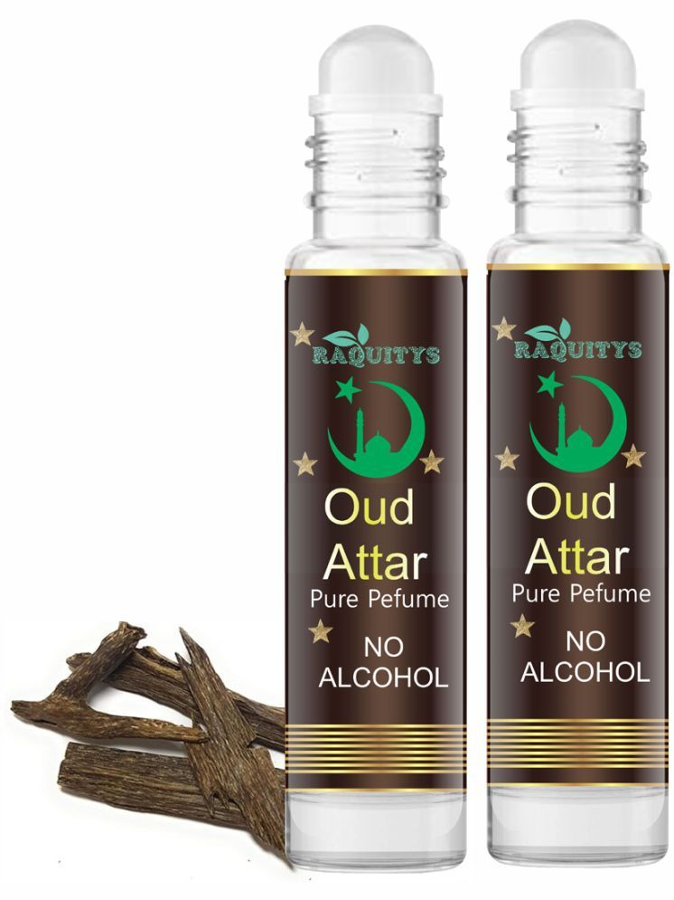     			RAQUITYS Oud Non- Alcoholic Below 50ml Attar ( Pack of 2 )