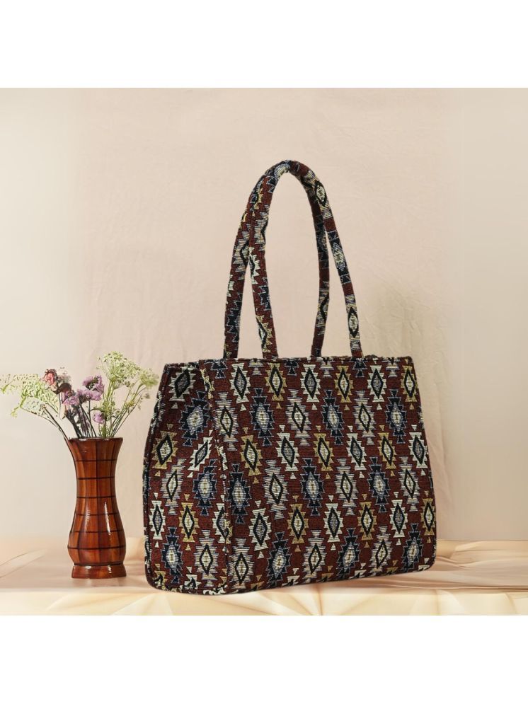     			TCRAZY Maroon Jute Shoulder Bag