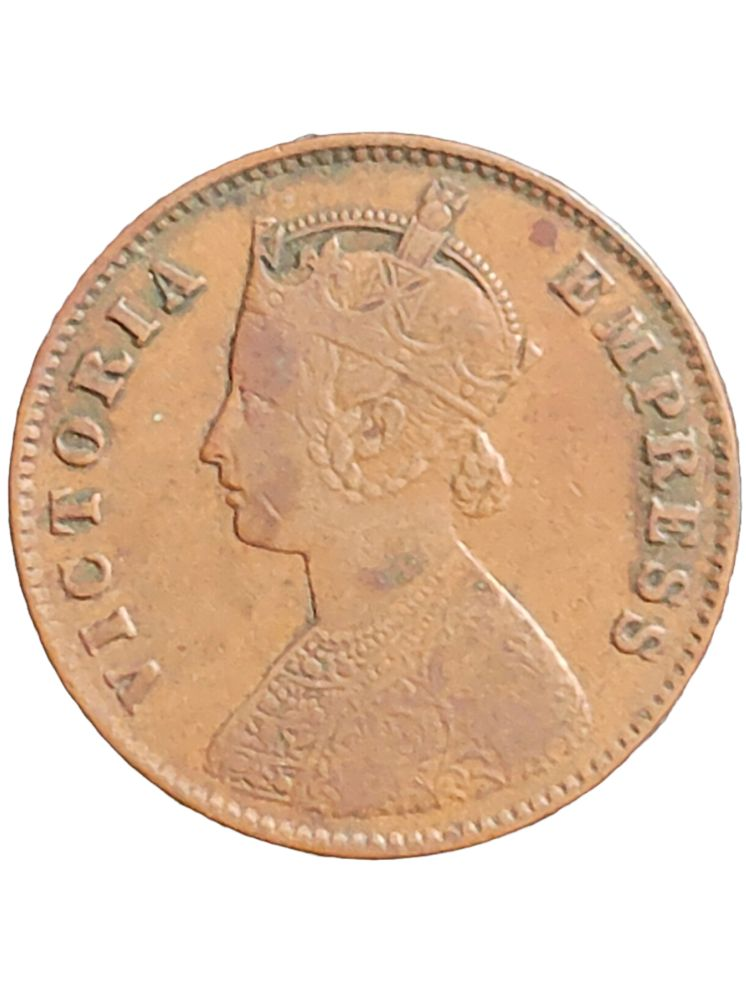     			Very Rare 1897 One Quarter Anna Victoria Empress British India Coin