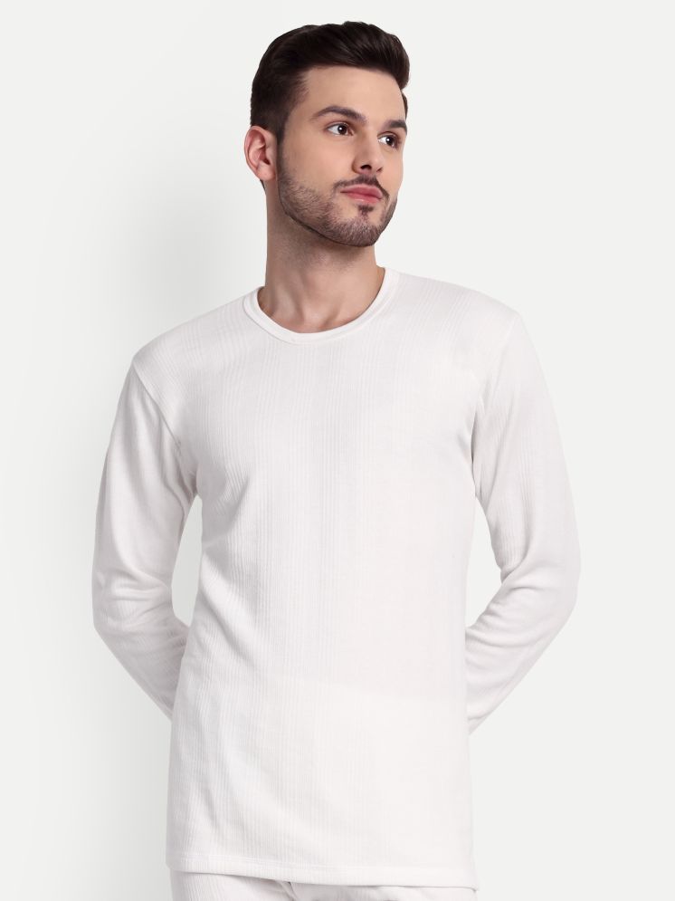     			Zeffit Cotton Blend Men's Thermal Tops ( Off White ) men thermal