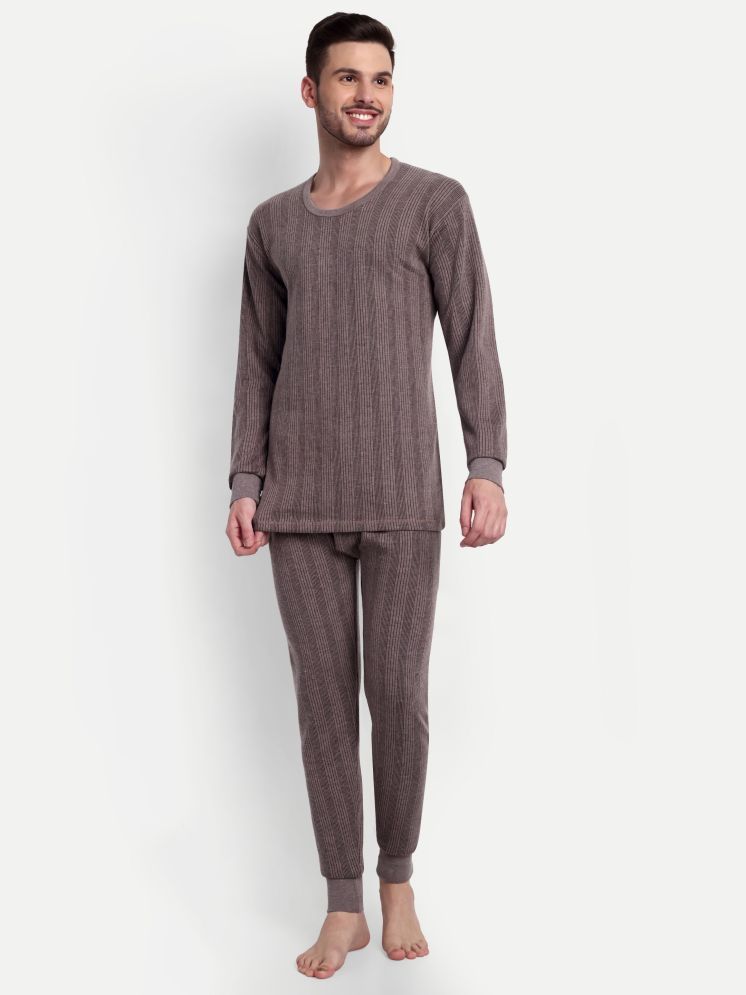     			Zeffit Cotton Blend Men's Thermal Sets ( Brown ) men thermal