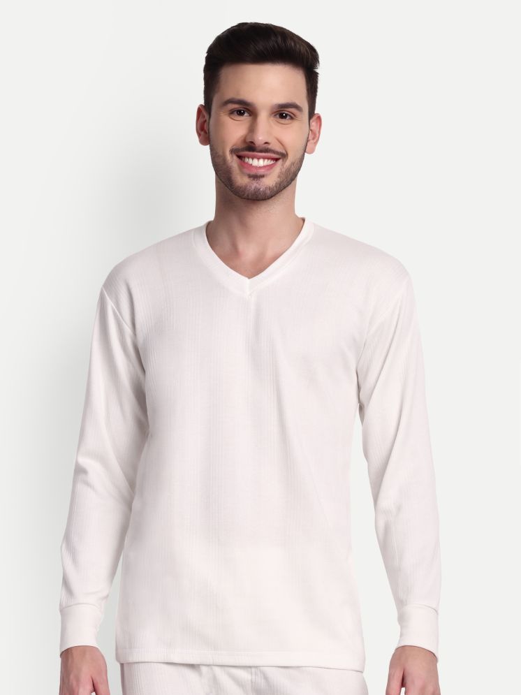     			Zeffit Pack of 1 Cotton Blend Men's Thermal Tops ( Off White ) Thermal For Men