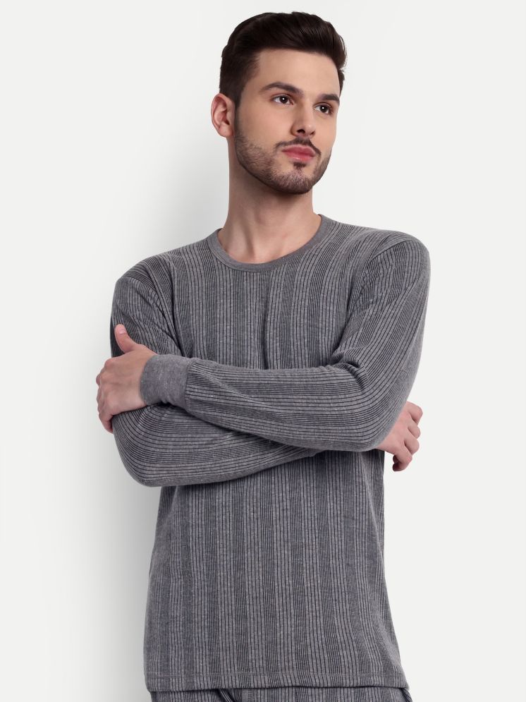     			Zeffit Cotton Blend Men's Thermal Tops ( Charcoal ) men thermal