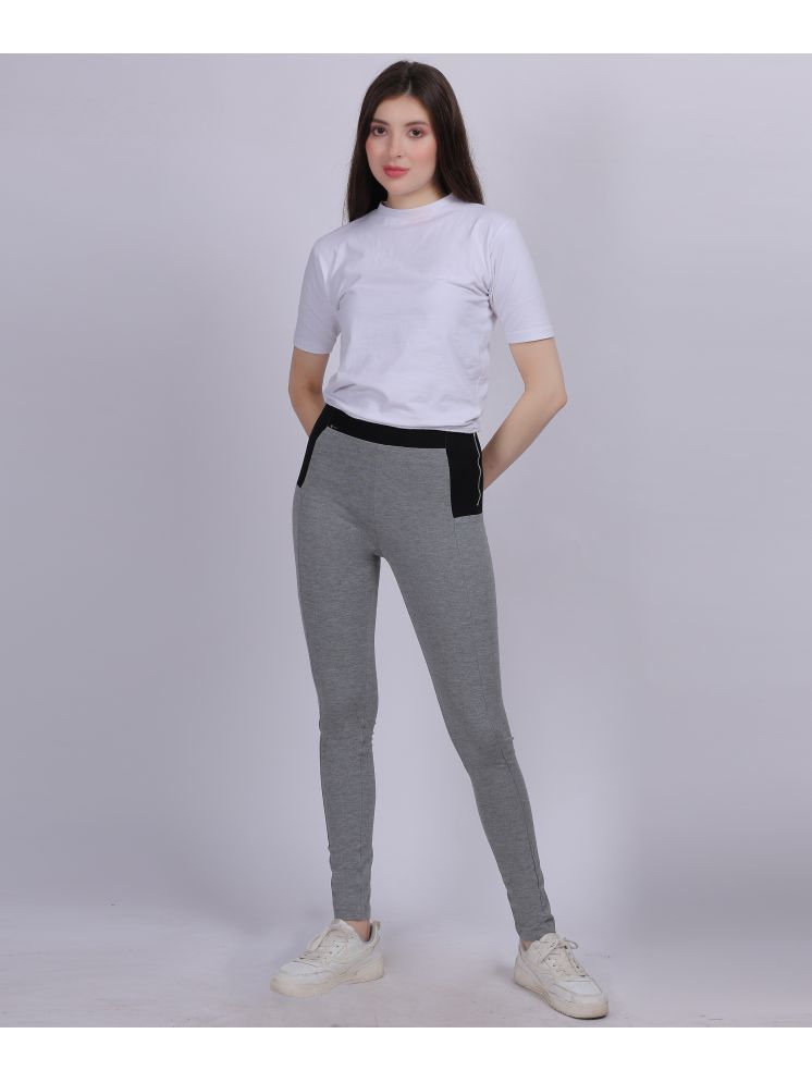     			aumbe Light Grey Polyester Skinny Women's Casual Pants ( Pack of 1 )