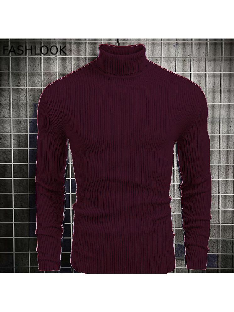     			nikline Woollen High Neck Men's Sweatshirt - Maroon ( Pack of 1 )