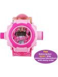 Kids Watch with 24 Projector Images   Digital Rubber Kid's Watch (Pink Dial and Band) (Free subscription of kids Educational worksheets)