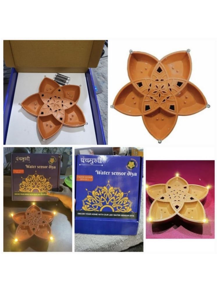     			ATIPRIYA Plastic Panchmukhi Diya Diya - Pack of 1