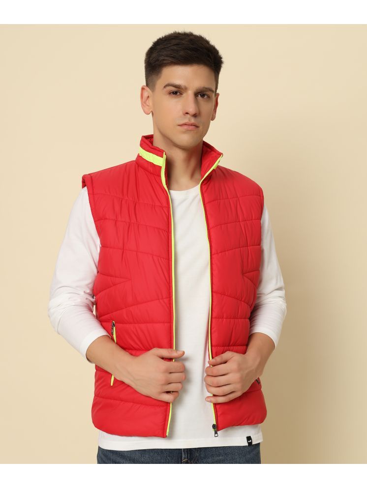     			Christy World Nylon Men's Quilted & Bomber Jacket - Red ( Pack of 1 )