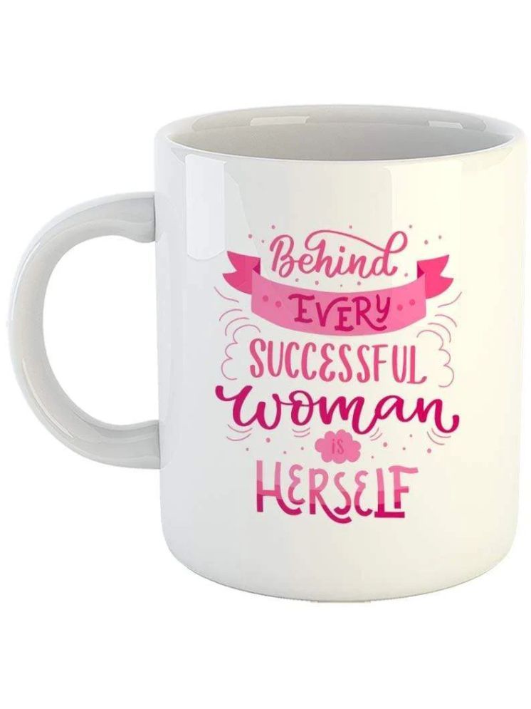     			Dey 's stationery store Successful Woman Typography Ceramic Coffee Mug 350 mL ( Pack of 1 )