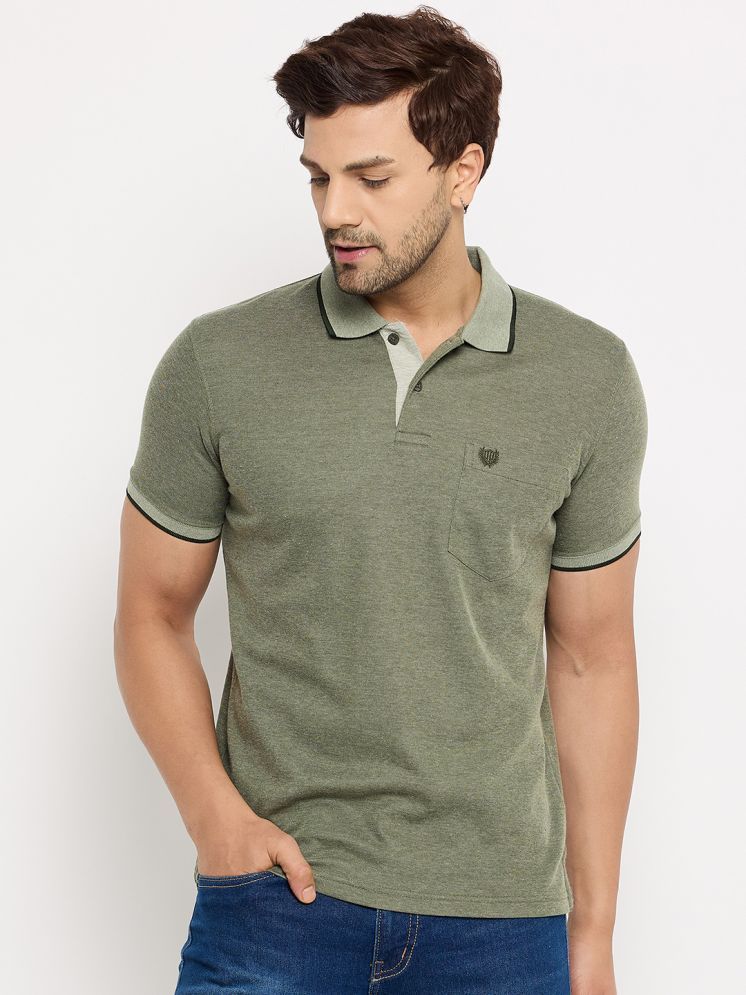     			Duke Cotton Blend Regular Fit Solid Half Sleeves Men's Polo T Shirt - Green ( Pack of 1 )