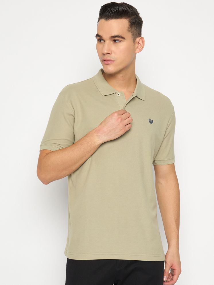     			Duke Cotton Blend Slim Fit Solid Half Sleeves Men's Polo T Shirt - Green ( Pack of 1 )