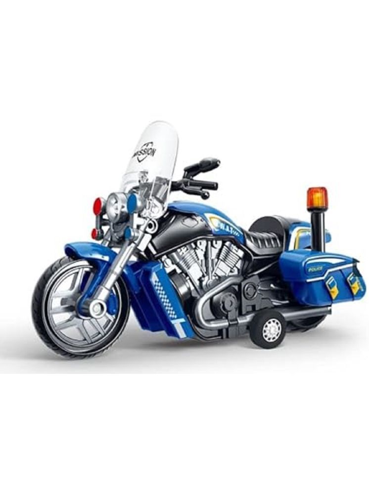     			FEDIFU Police Motorcycle Toy - Pull Back Motorcycle Toys, Tiny Gift with Music Lighting, Latte Motorcycles Toy for Kids Boys Age 3-8 Year Old