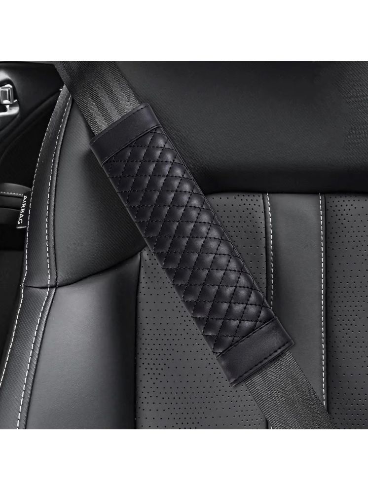     			HOMETALES Seat Belt Cover Black Set of 2