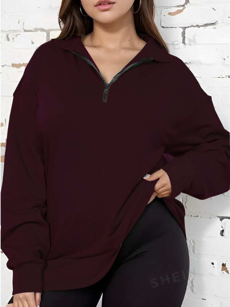     			Lecowar Fleece Women's Non Hooded Sweatshirt ( Maroon )