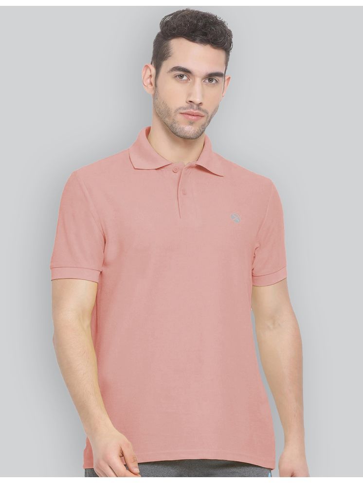     			Lux Nitro Cotton Blend Regular Fit Solid Half Sleeves Men's Polo T Shirt - Rose Gold ( Pack of 1 )