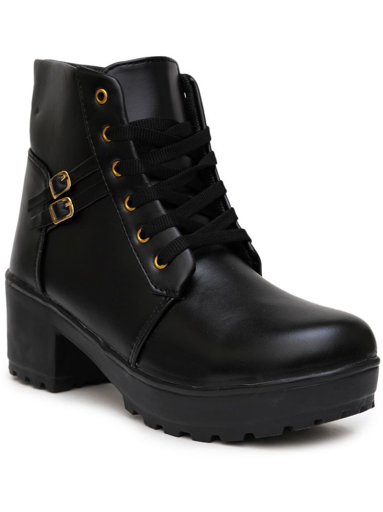     			PLANET WALK Black Women's Ankle Length Boots