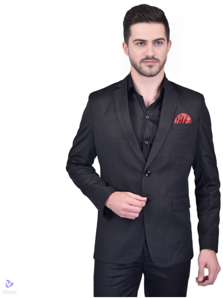     			roundfeet Cotton Men's Blazer - Black ( Pack of 1 )